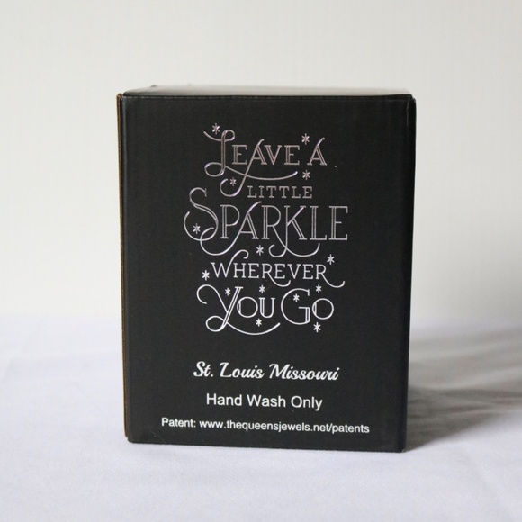 NEW Stemless Wine Beverage Cocktail Glass Rhinestone Palm Tree Bedazzled BFF - Picture 4 of 7